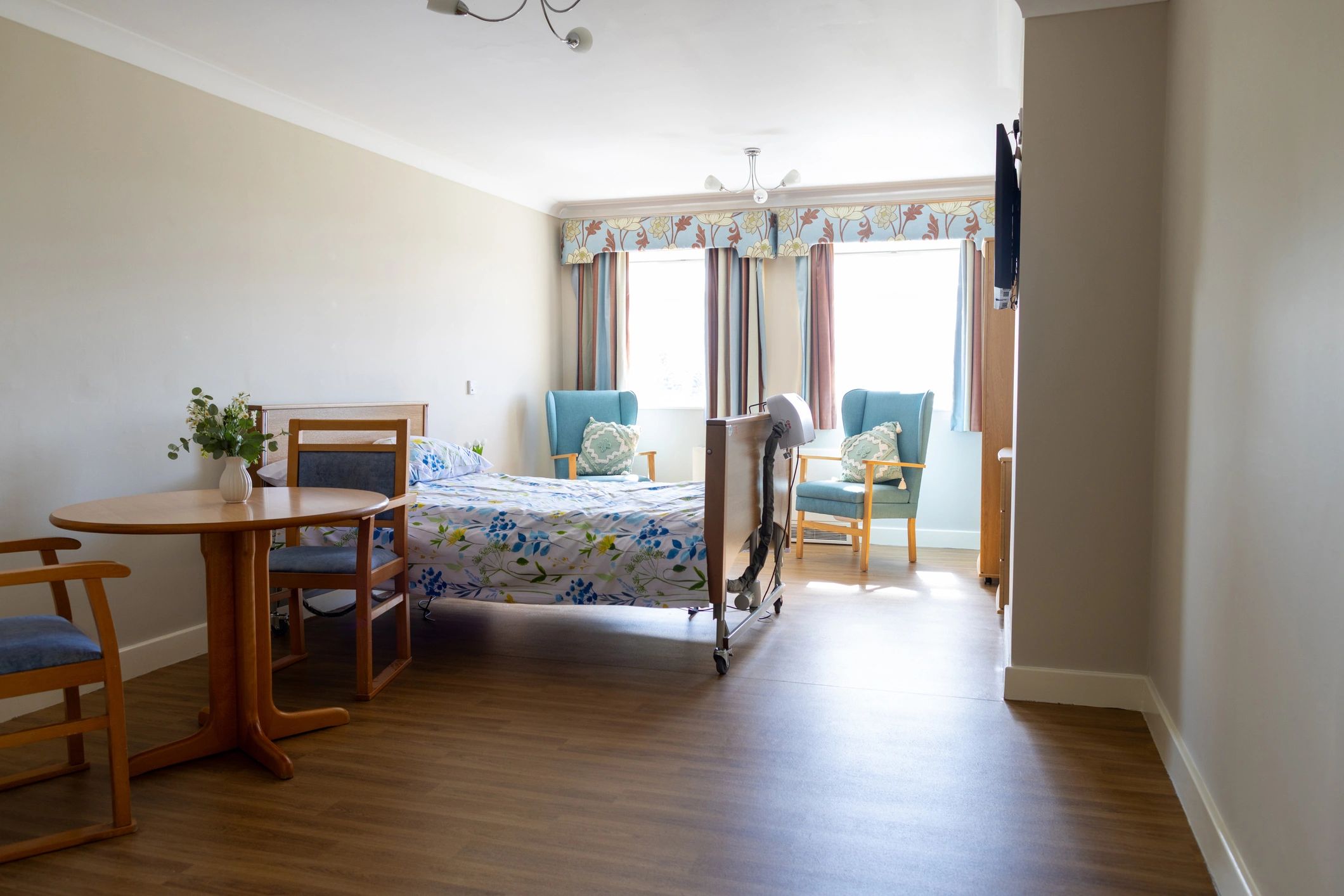 Comfortable bedroom prepared for guests